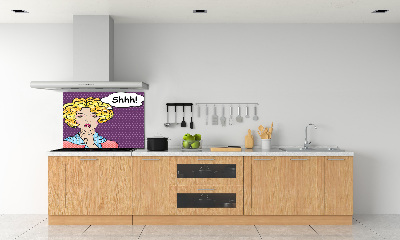 Cooker splashback Woman comic book