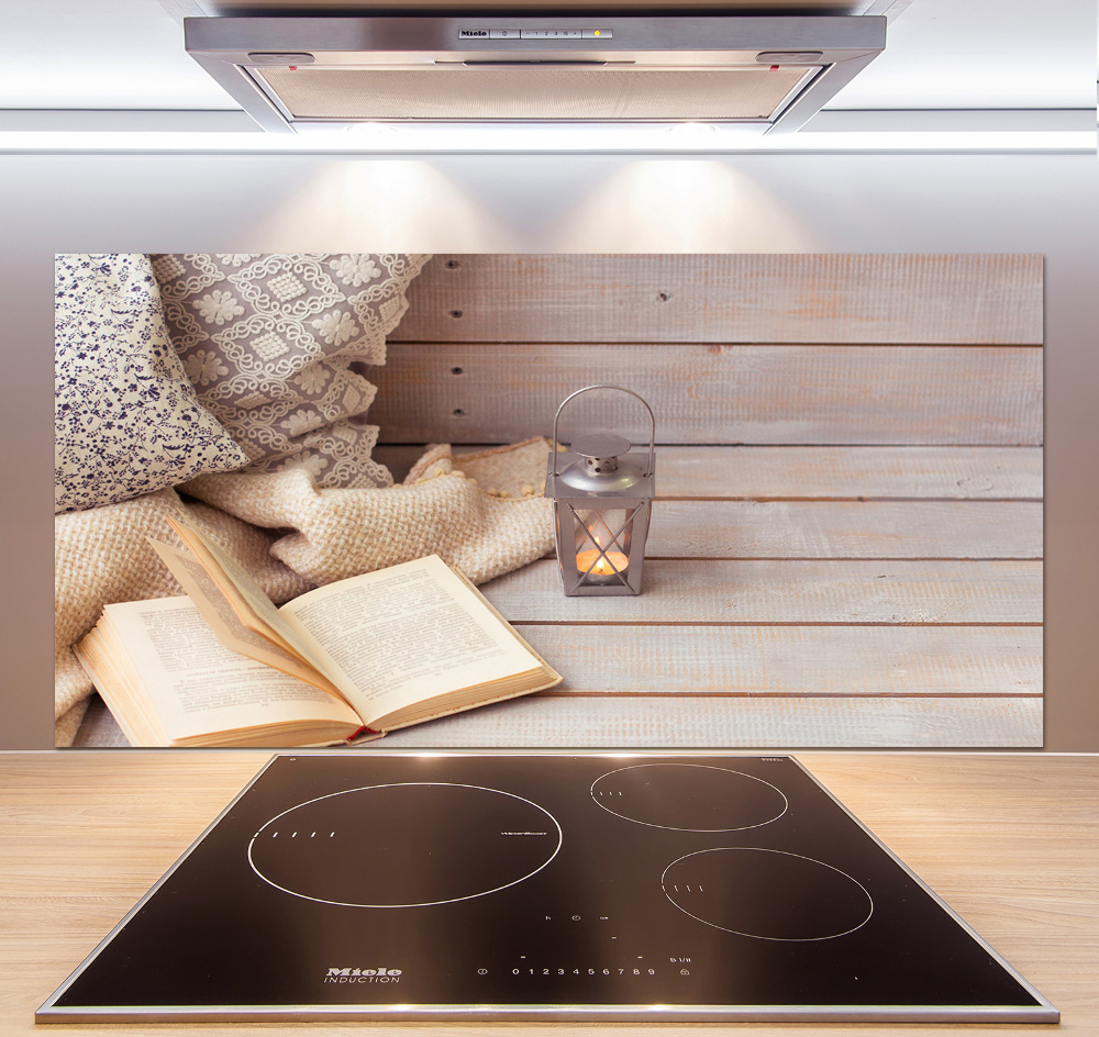 Hob splashback Relax by the book