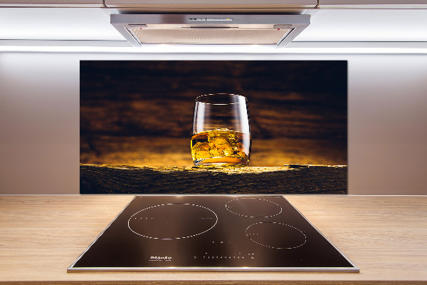 Cooker splashback Bourbon in a glass