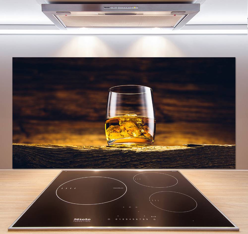 Cooker splashback Bourbon in a glass