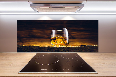 Cooker splashback Bourbon in a glass