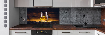 Cooker splashback Bourbon in a glass