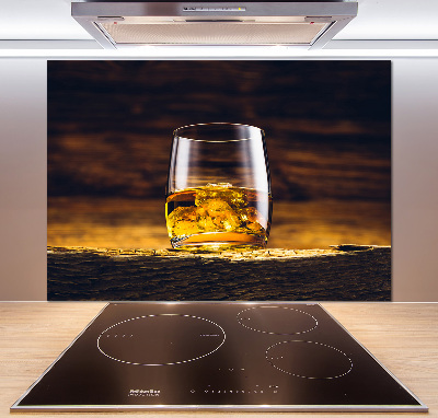 Cooker splashback Bourbon in a glass