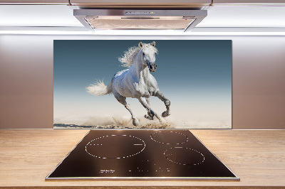 Cooker splashback White horse at a gallop