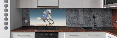 Cooker splashback White horse at a gallop