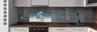 Cooker splashback White horse at a gallop