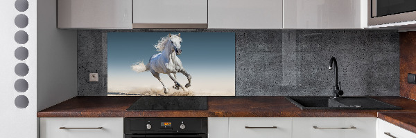 Cooker splashback White horse at a gallop