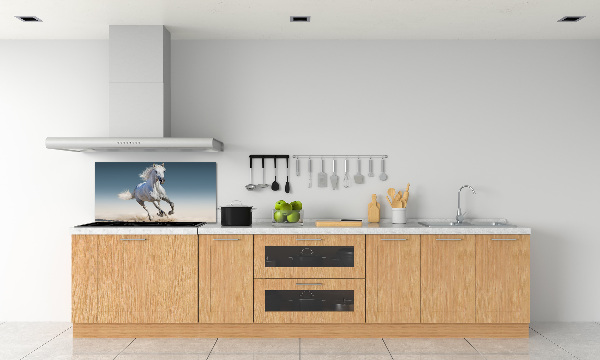 Cooker splashback White horse at a gallop