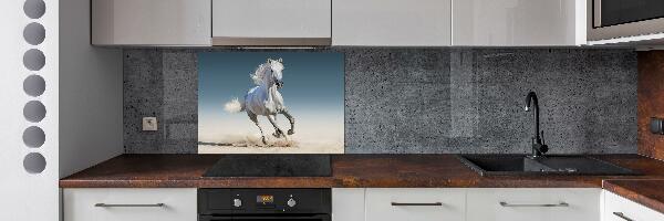 Cooker splashback White horse at a gallop