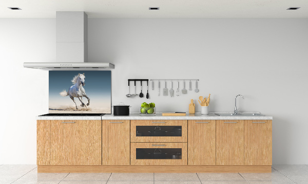 Cooker splashback White horse at a gallop