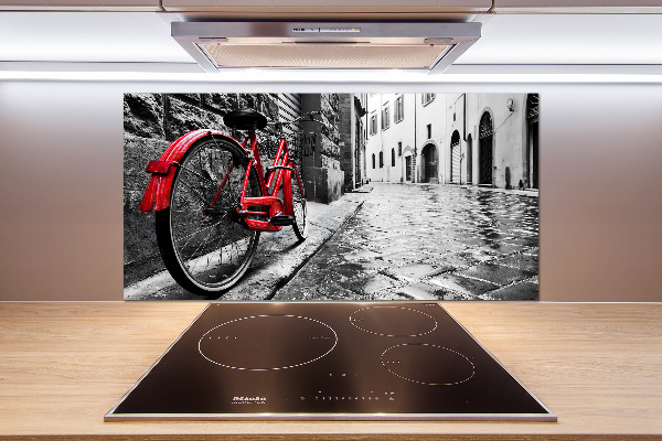 Cooker splashback Red bike