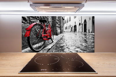 Cooker splashback Red bike