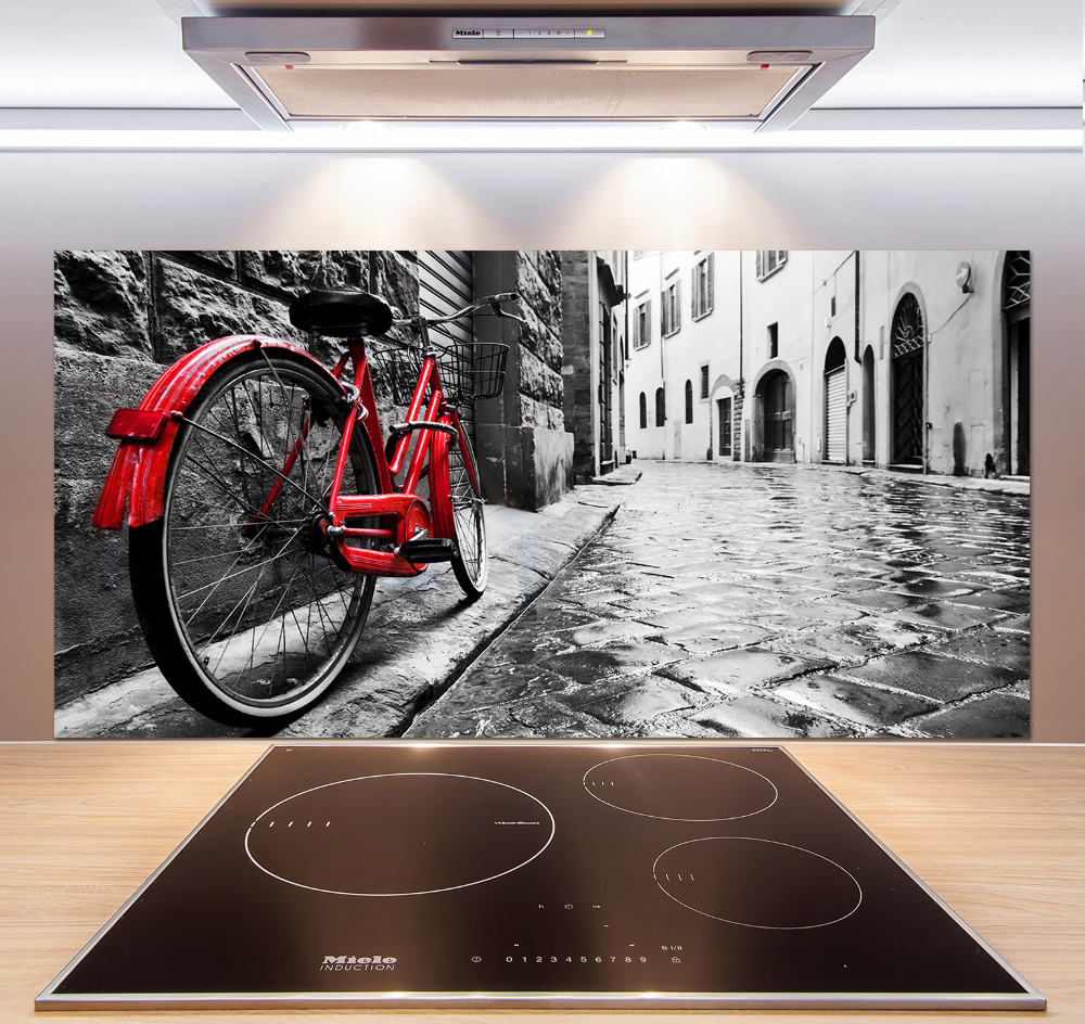 Cooker splashback Red bike