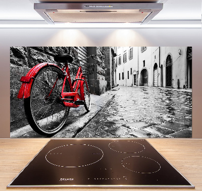 Cooker splashback Red bike