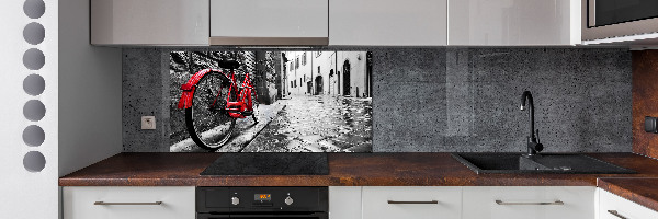 Cooker splashback Red bike