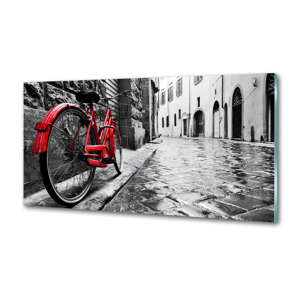 Cooker splashback Red bike