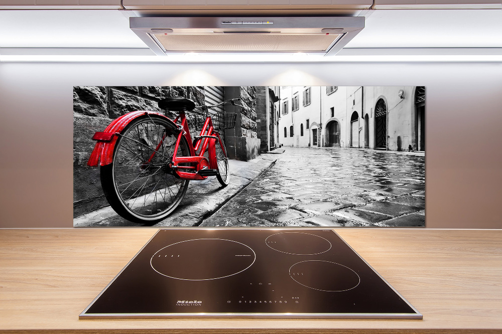 Cooker splashback Red bike