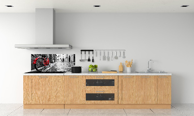 Cooker splashback Red bike