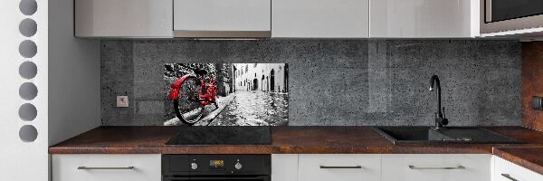 Cooker splashback Red bike