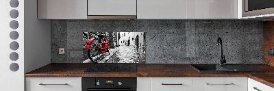 Cooker splashback Red bike