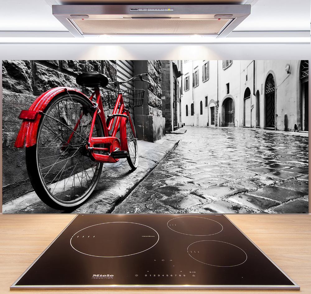 Cooker splashback Red bike