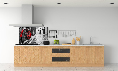 Cooker splashback Red bike