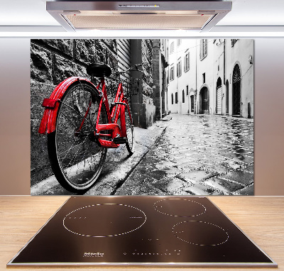 Cooker splashback Red bike