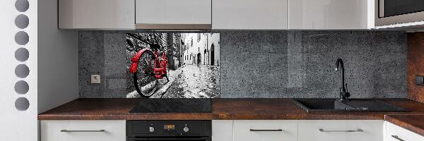 Cooker splashback Red bike