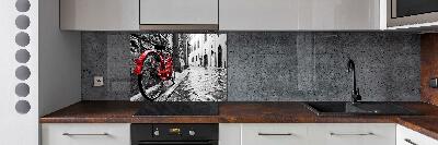 Cooker splashback Red bike