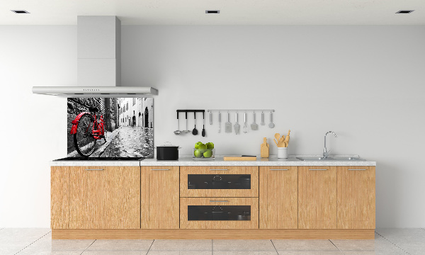 Cooker splashback Red bike