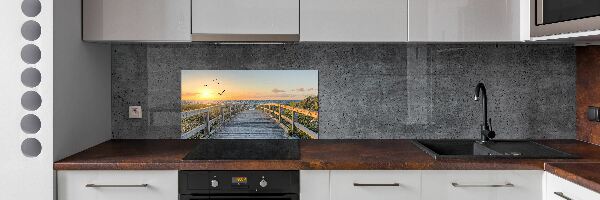 Cooker splashback Path to the beach