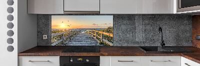 Cooker splashback Path to the beach