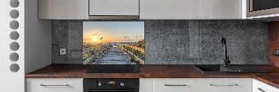 Cooker splashback Path to the beach