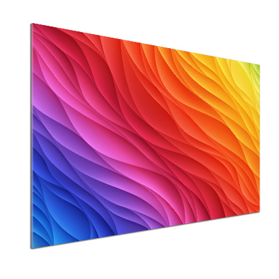 Cooker splashback Colorful waves