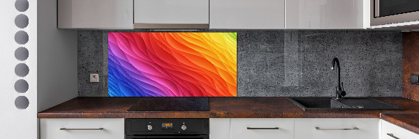 Cooker splashback Colorful waves