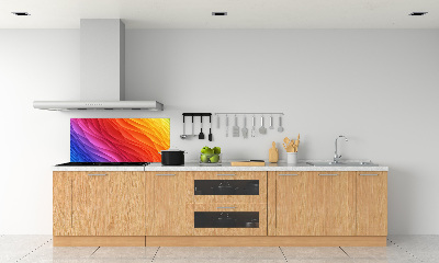 Cooker splashback Colorful waves