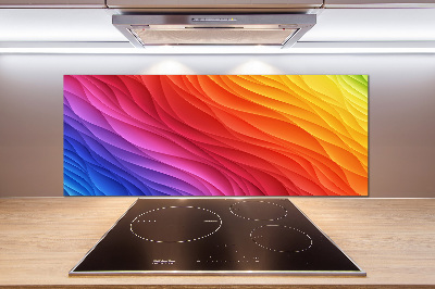 Cooker splashback Colorful waves