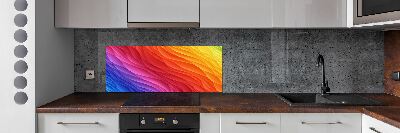 Cooker splashback Colorful waves