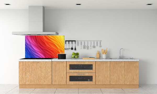 Cooker splashback Colorful waves