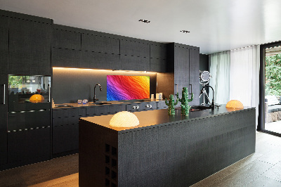 Cooker splashback Colorful waves