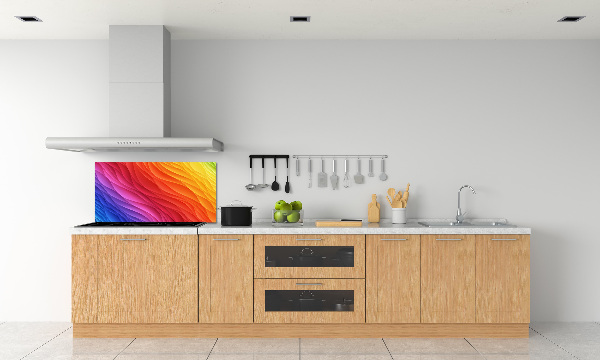 Cooker splashback Colorful waves