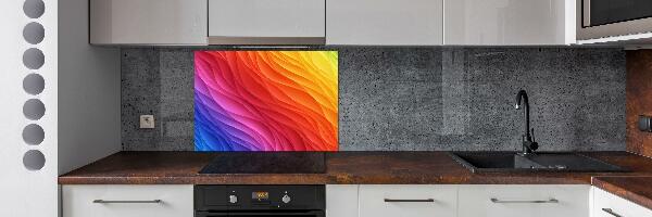 Cooker splashback Colorful waves