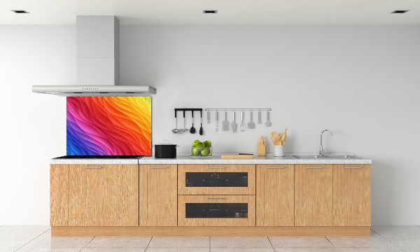 Cooker splashback Colorful waves