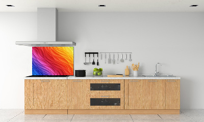 Cooker splashback Colorful waves