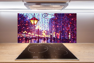 Kitchen splashback Lights in the city