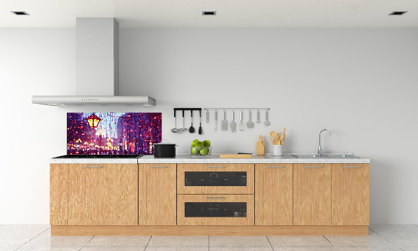 Kitchen splashback Lights in the city