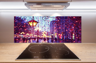 Kitchen splashback Lights in the city