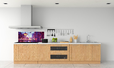 Kitchen splashback Lights in the city