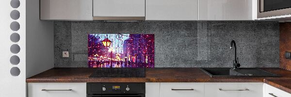 Kitchen splashback Lights in the city