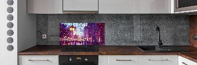 Kitchen splashback Lights in the city